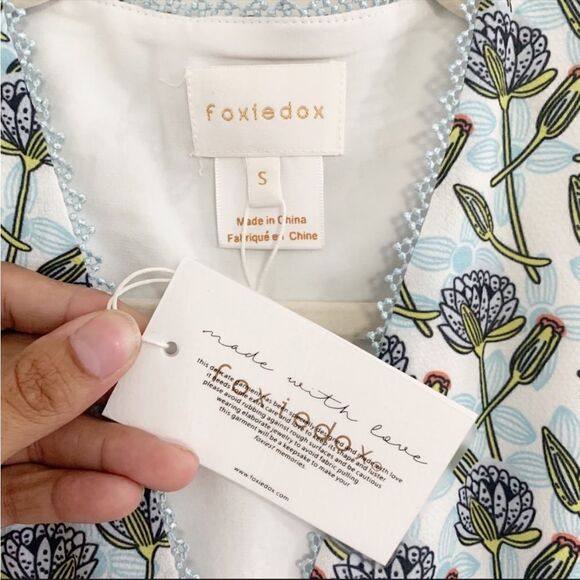 NWT foxiedox Lexie cold shoulder wrap dress in multi medium - Picture 9 of 10